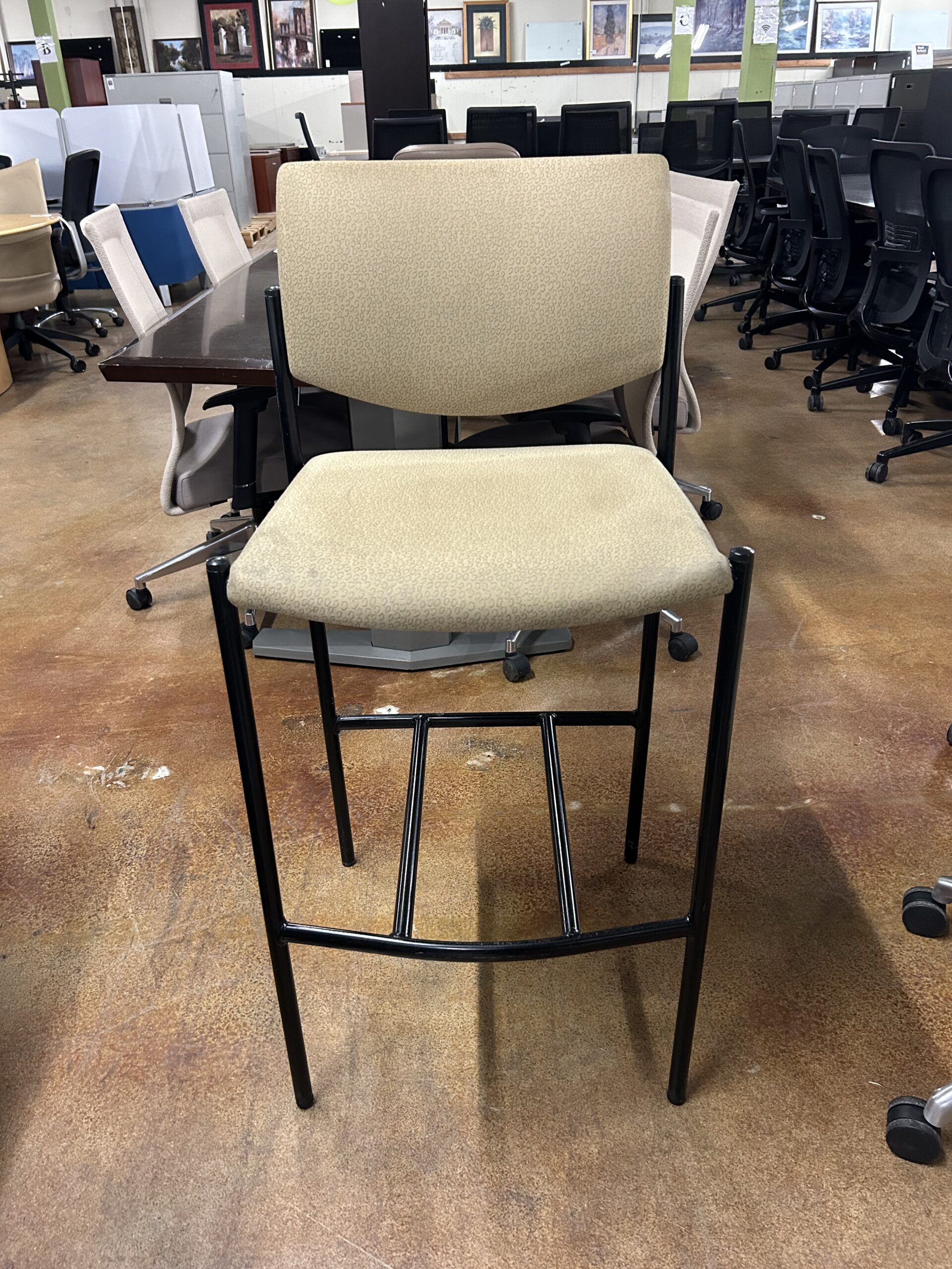 Used Steelcase Player Beige Café/Bar Stools Seat Height 29"H