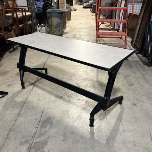 Used White Nesting Training Table with Casters 5FT W