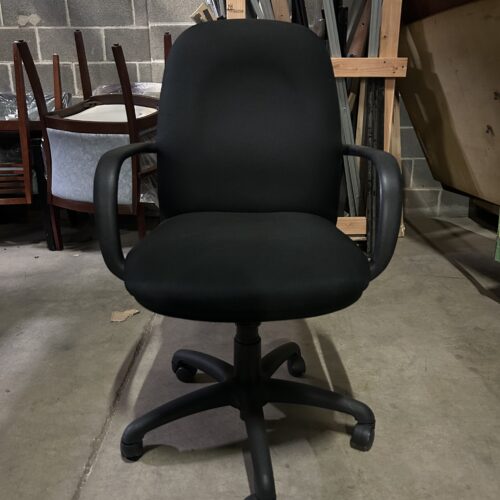 Used SitOnIt Mid-Back Black Task Office Chair Fixed Arms