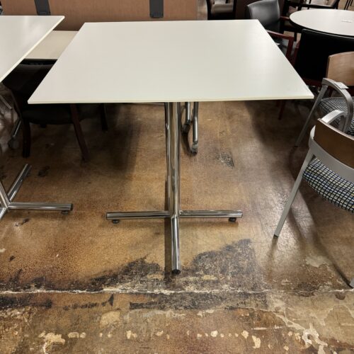 Used Square White Bar Height Tables 3FT W
