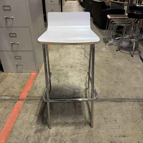Used White Café Height Stools 30"H