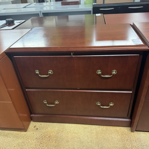 Used OFS 2-Drawer Cherry Wood Storage Lateral 3FT W