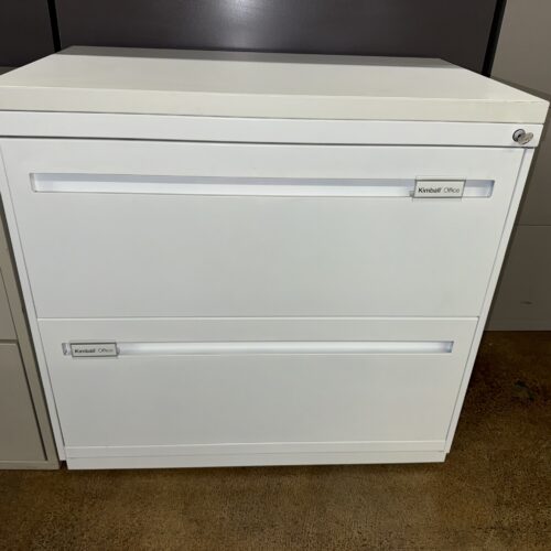 Used Kimball Office 2-High White Filing Storage Lateral 30"W