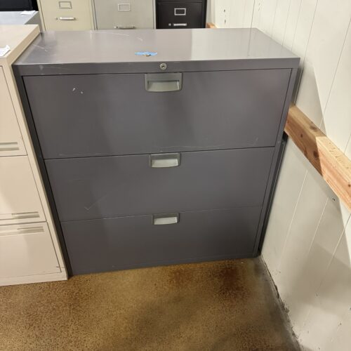 Used Steelcase 3-High Gray Lateral Filing Storage 36"W