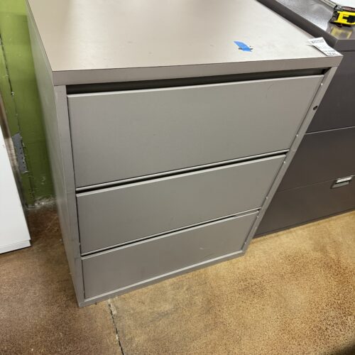 Used Gray 3-High Filing Lateral Storage 30"W