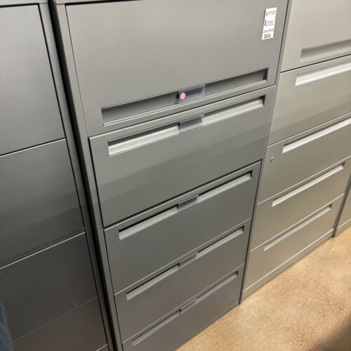 Used Steelcase 5-Drawer Filing Lateral Storage 30"W -- Gray