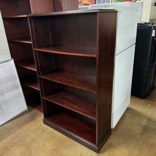 Used Cherry 4-Shelf Bookcase with Removable Shelves 36"W 
