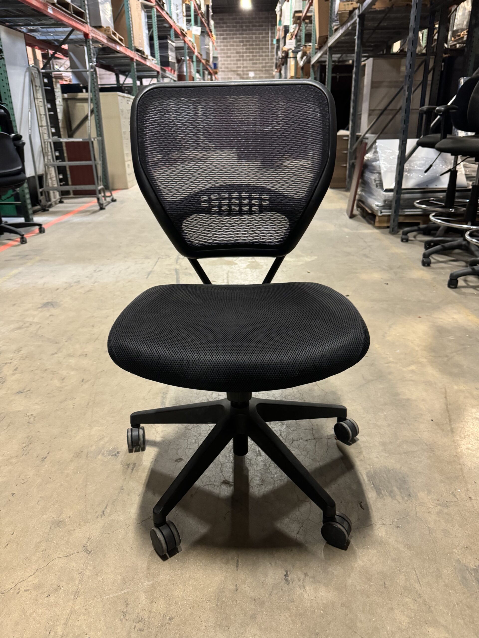 Used Mesh Back Armless Office Task Chair with Casters