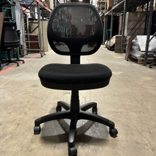Used Offices to Go Black Office Task Chair Armless
