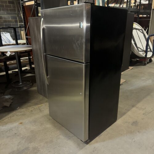 Used GE Stainless Steel Refrigerator and Freezer 33"W