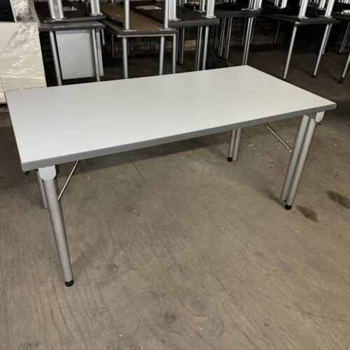 Used Knoll Propeller Folding Table with Grommet 60"W - White