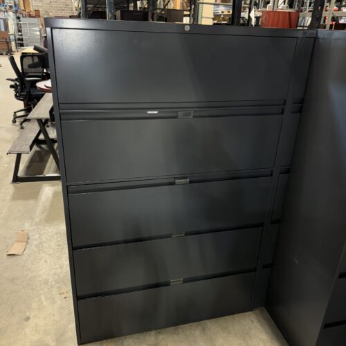 Used Dark Gray Steelcase 5-High Filing Storage Laterals 42"W 