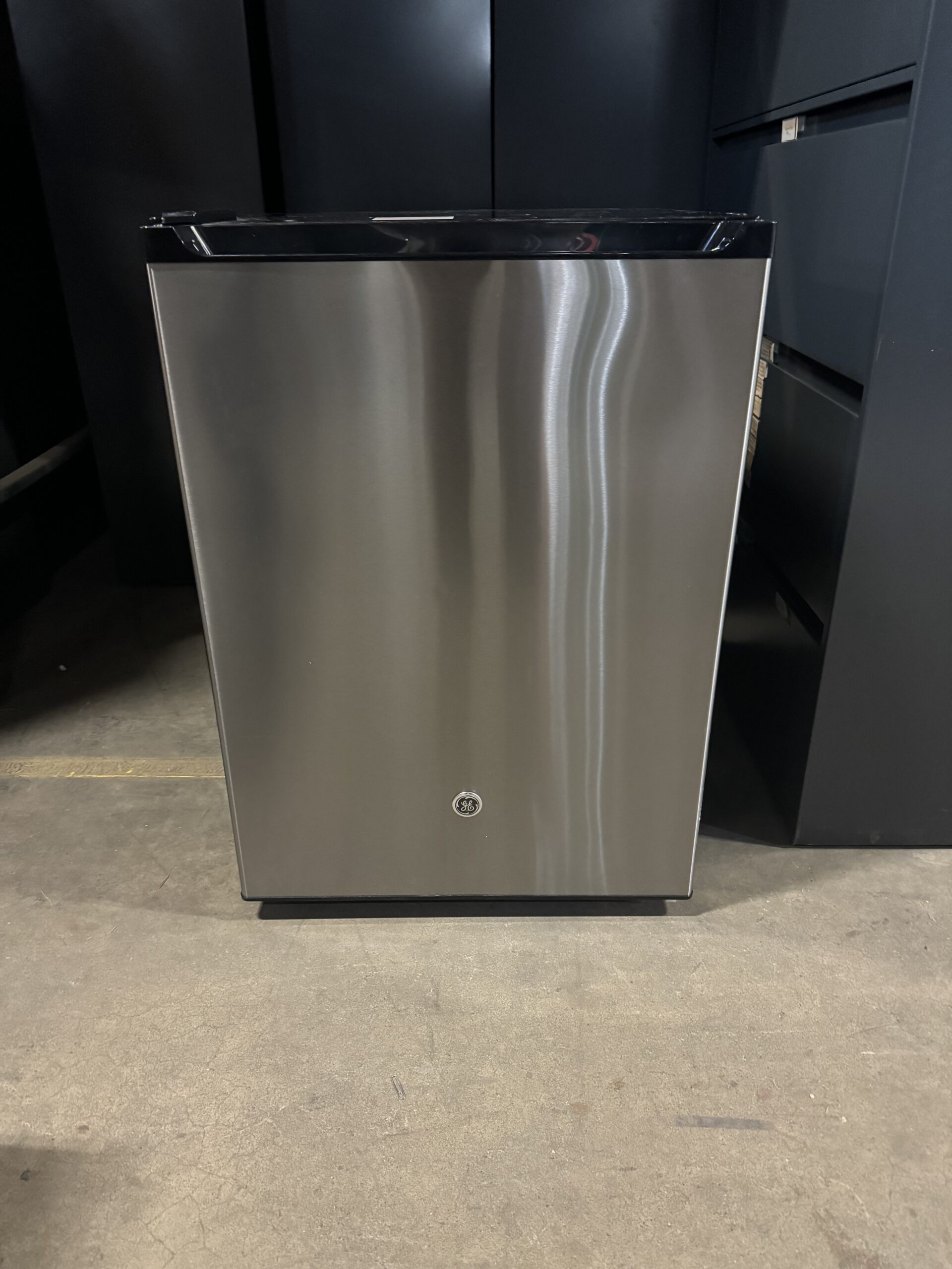 Used GE Stainless Steel Mini Fridge 24"W  