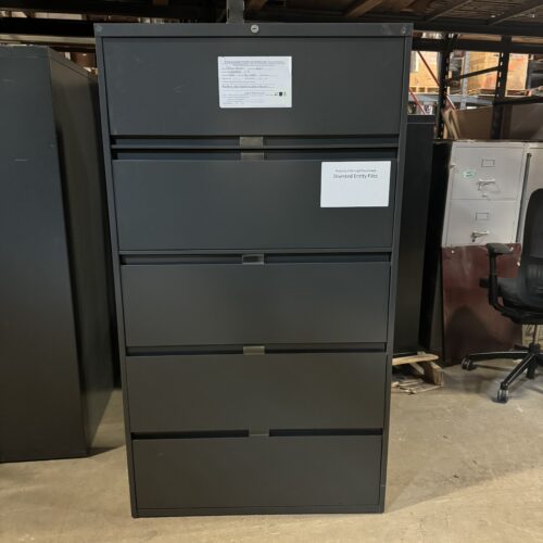Used Dark Gray Steelcase 5-High Filing Storage Laterals 36"W 