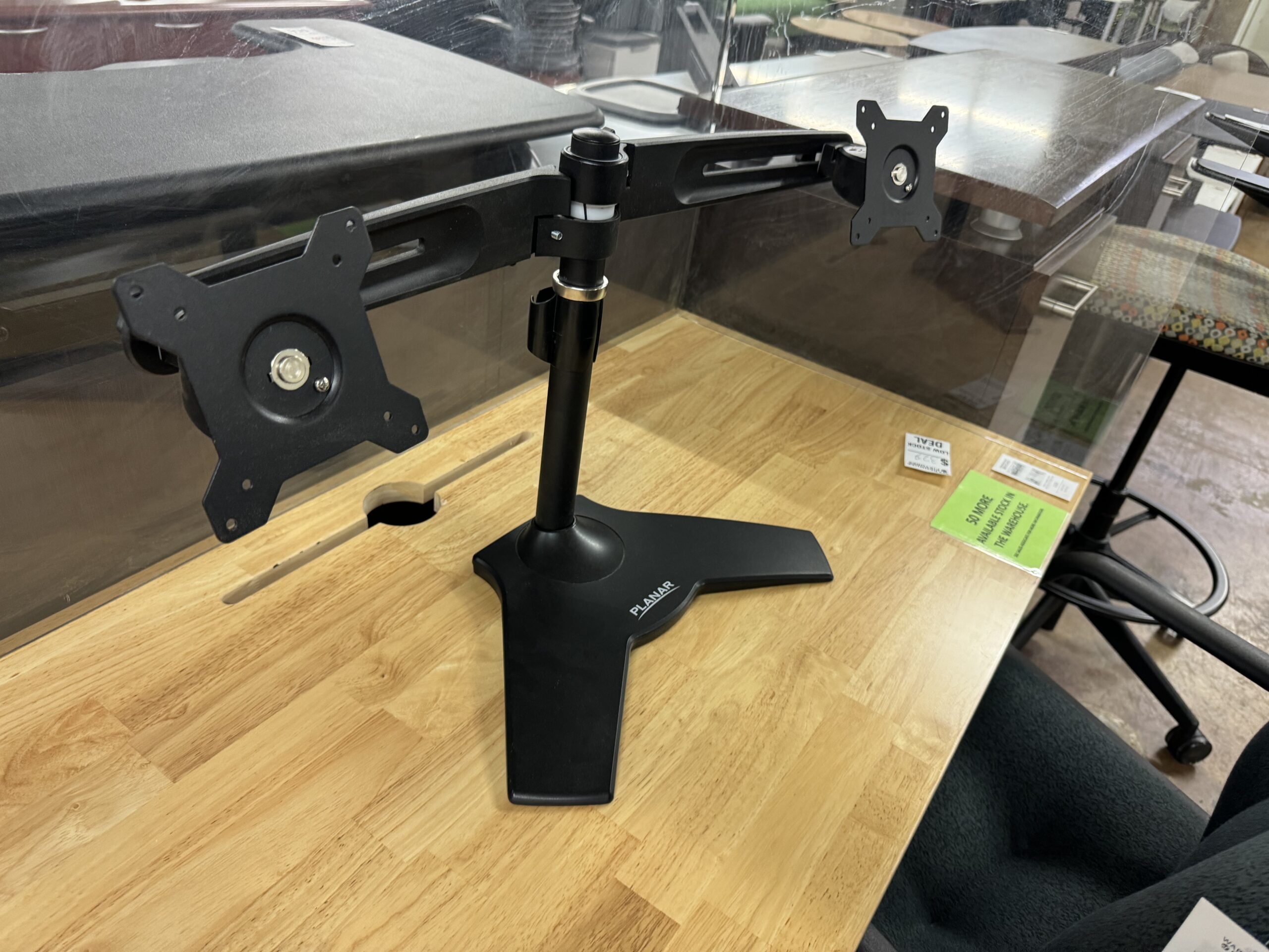 Used Planar Systems Dual Monitor Stand - Black