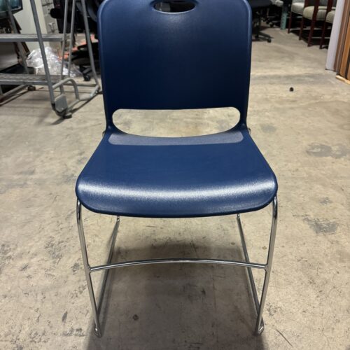 Used Blue Stack Chair Seating Armless