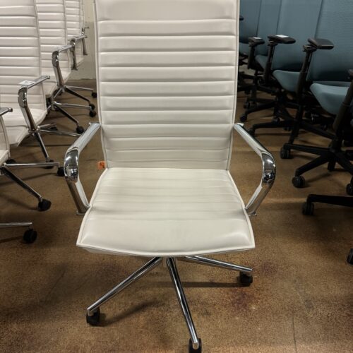 Used White Office Source Ridge Collection High Back Conference Task Chair