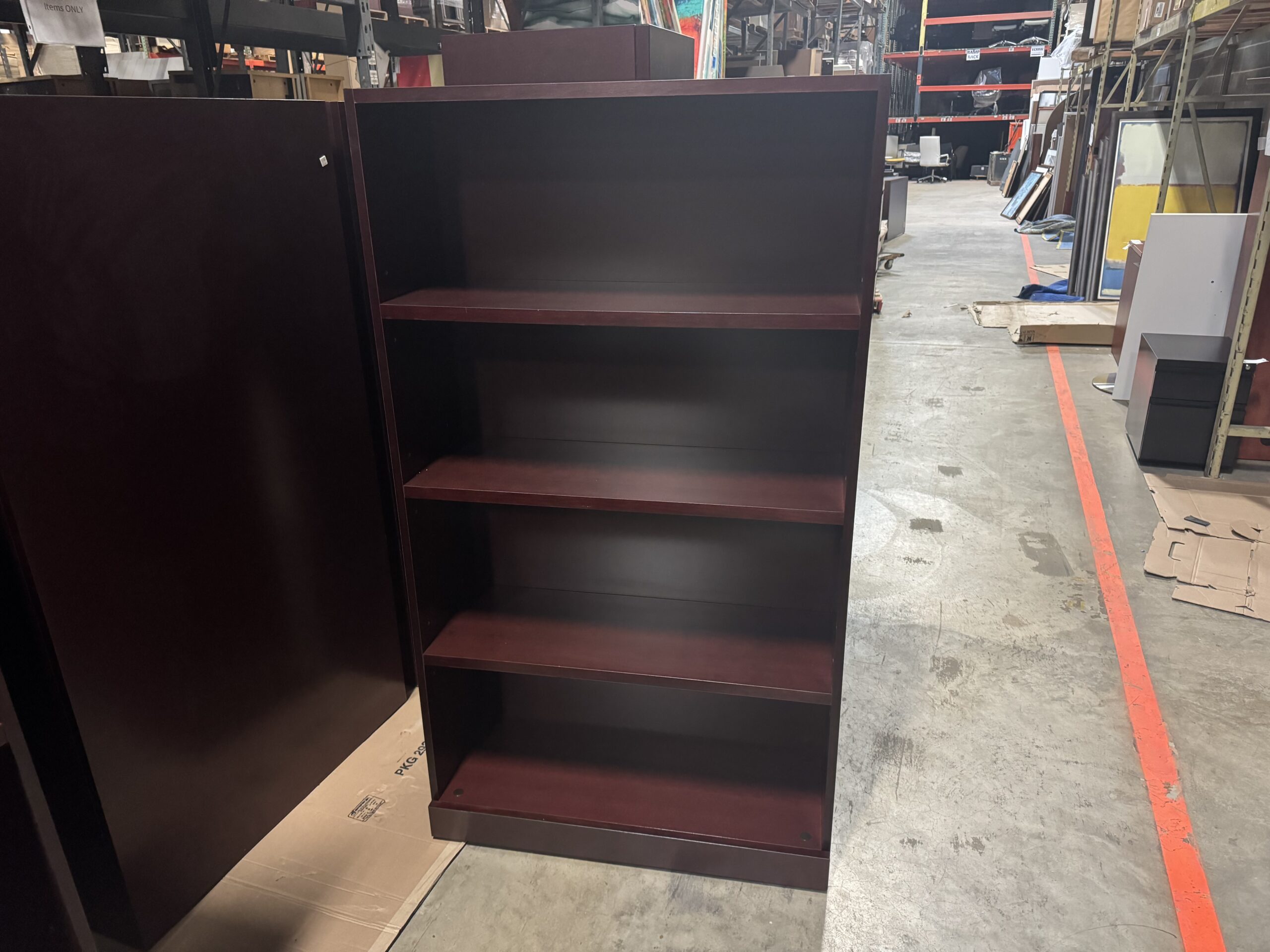 Used Knoll 4-Shelf Mahogany Bookcase 36"W 