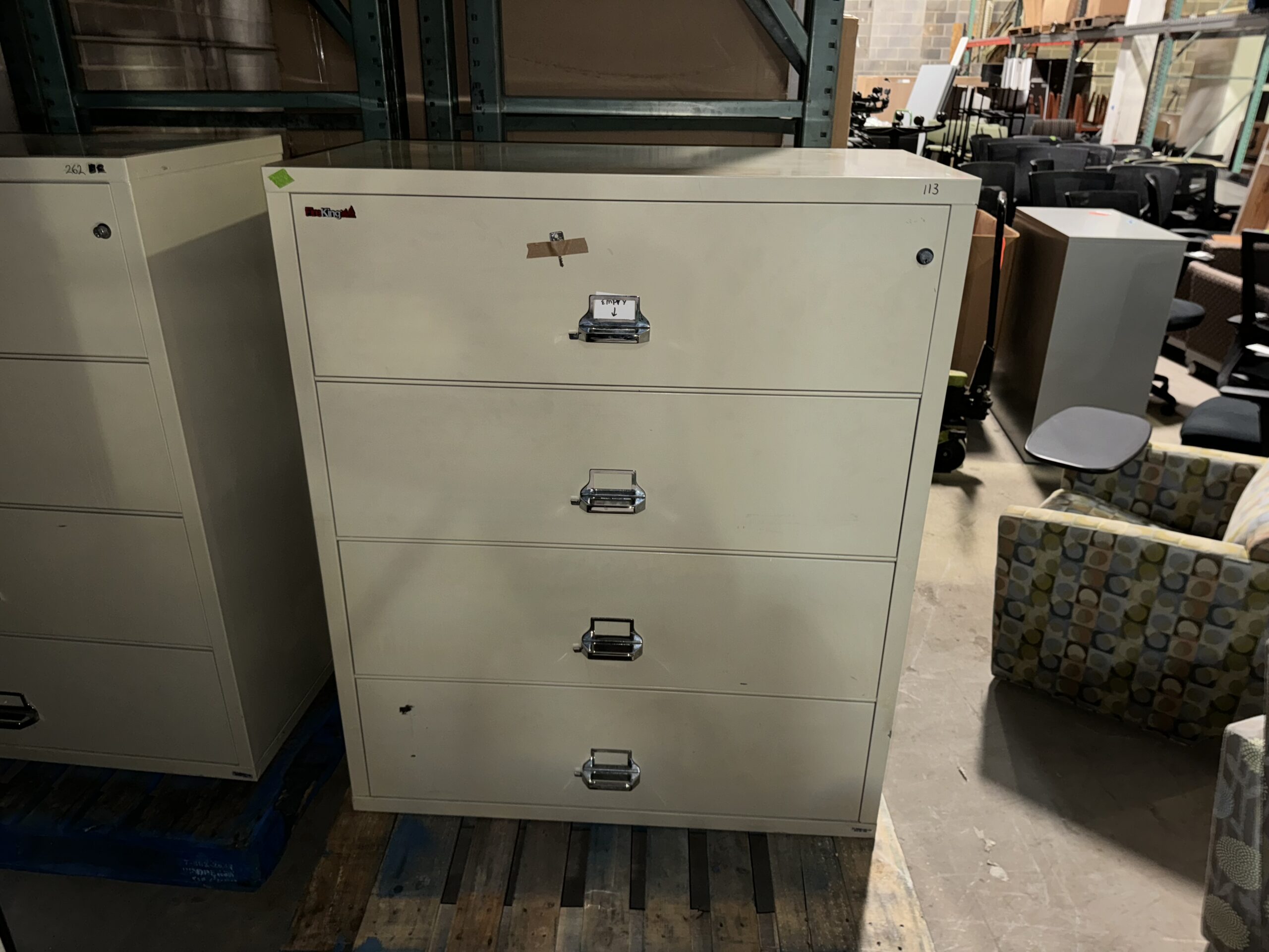 Used FireKing Putty Fire Safe Filing Cabinets 44.5"W