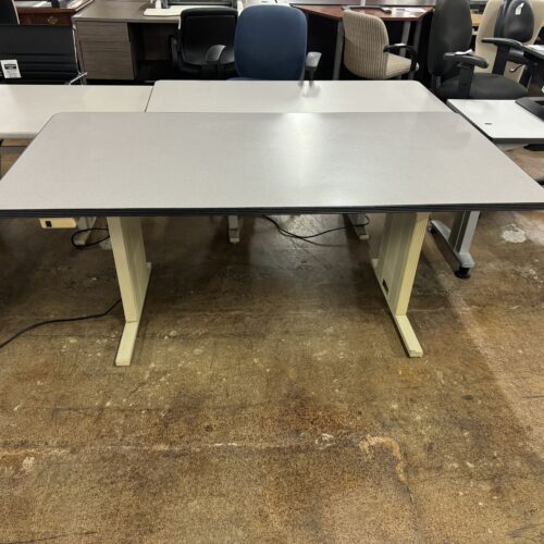 Gray Laminate Height Adjustable Table 72"W