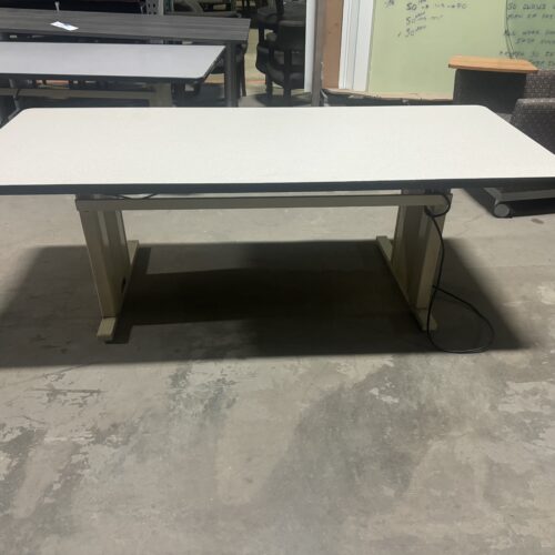 Used Light Gray Electric Height Adjustable Table 72"W
