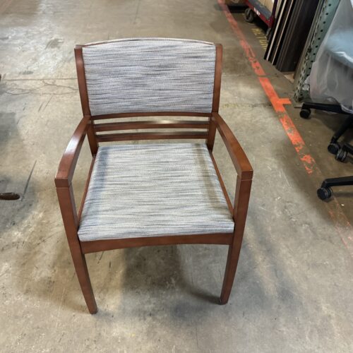 Used Gray and Black Patterned Kimball Office Beo Side Chair 