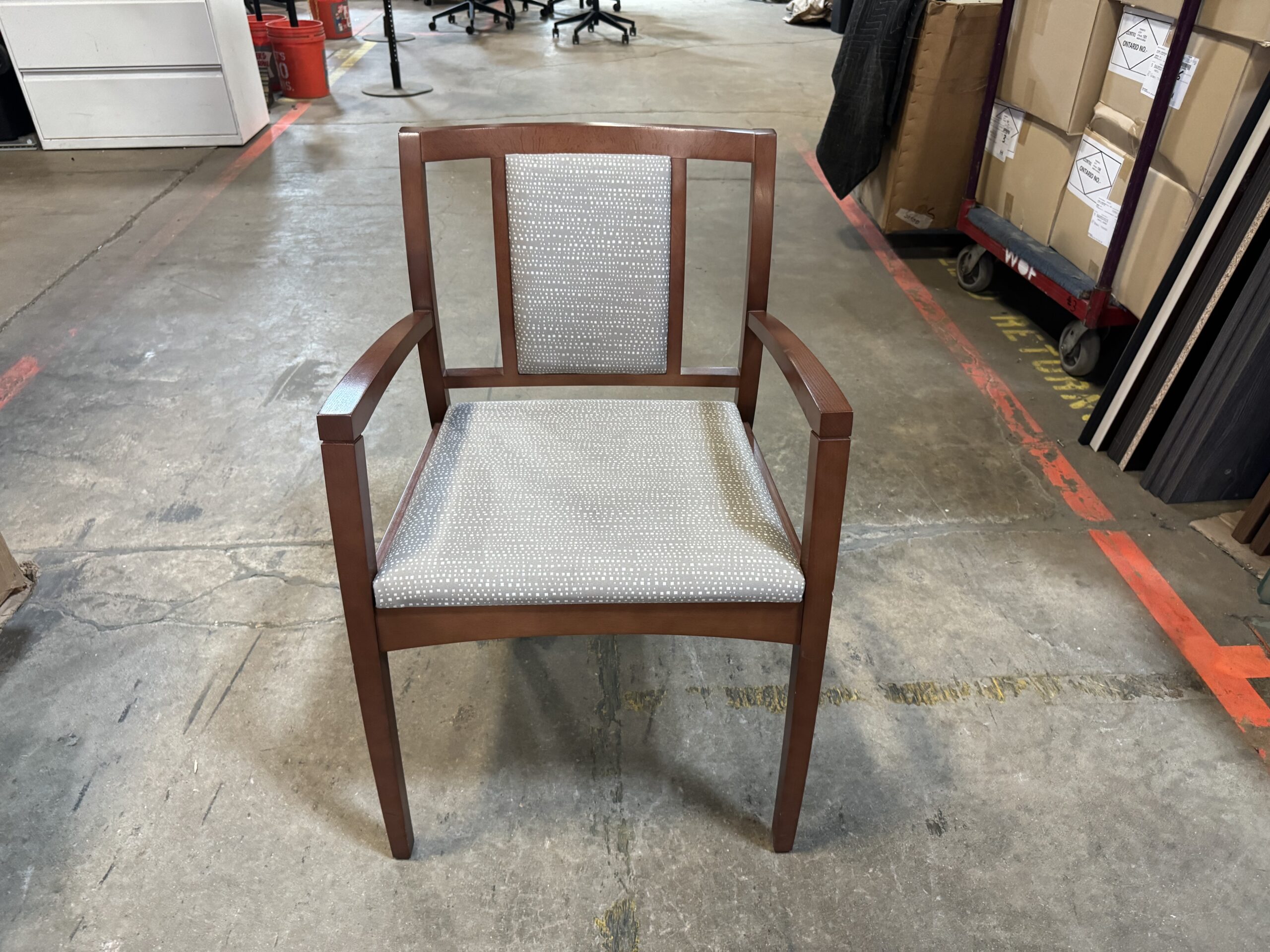 Used Beige Patterned Kimball Office Beo Side Chair