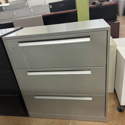 Used Gray Steelcase 3-High Filing Lateral Storage 36"W