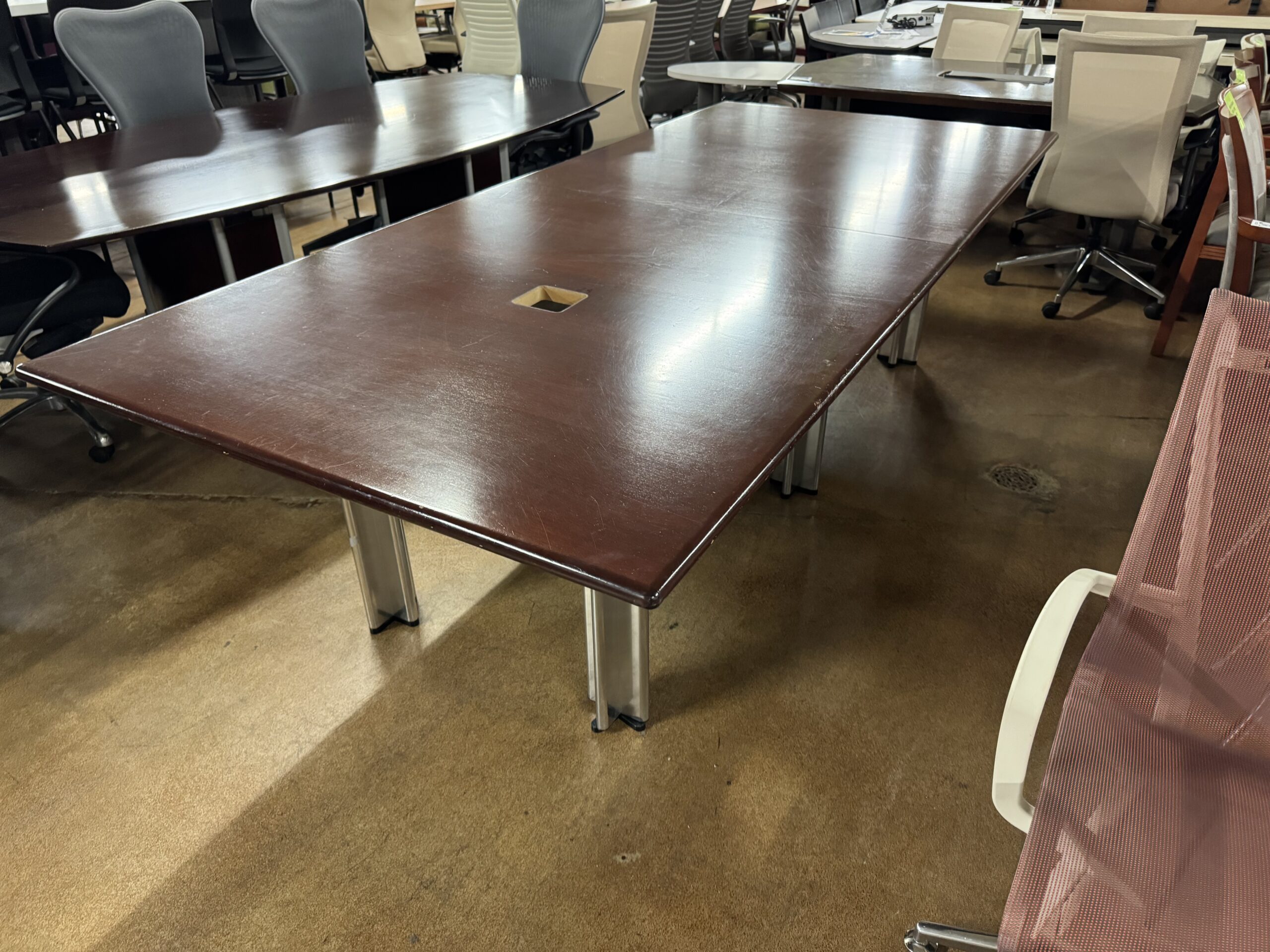 Used Cherry Conference Table 9 FT W x 4 FT D