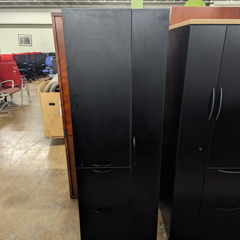 Used Black Haworth Storage Tower 68"H