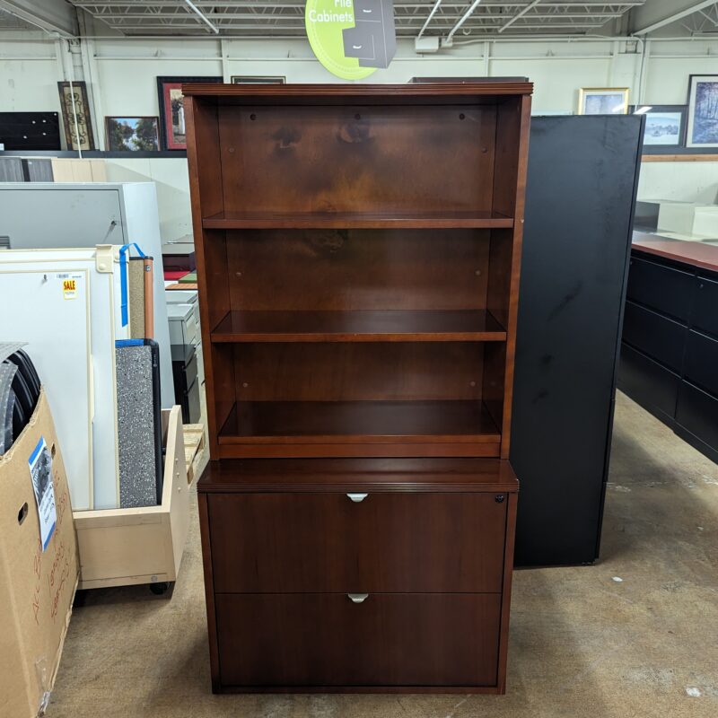 Used Cherry Lateral Bookcase Combo