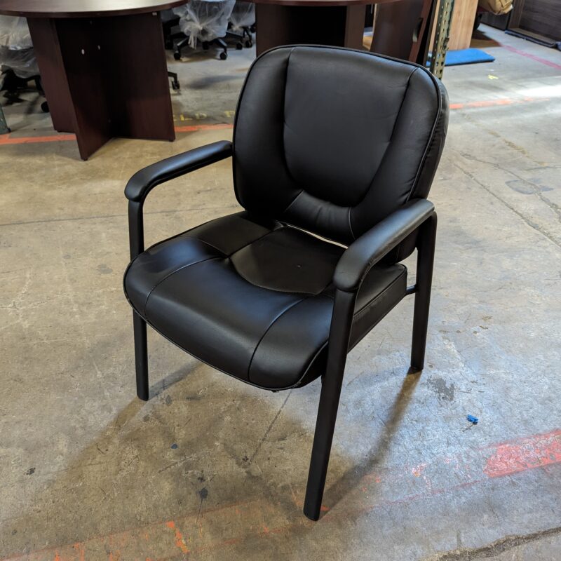 Used Black Vinyl Guest Chair