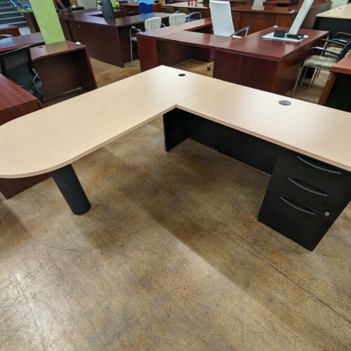Used Groupe Lacasse Maple L Shape Desk
