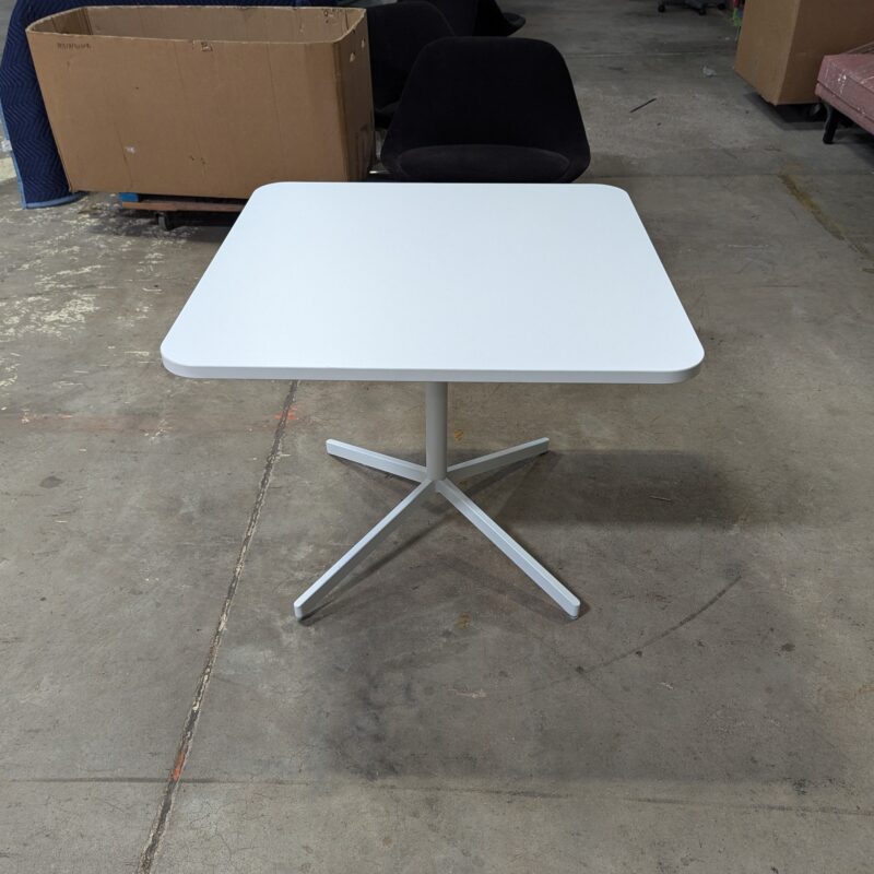 White Allsteel Square Table