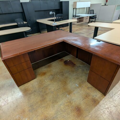 Used Cherry L Shape Desk