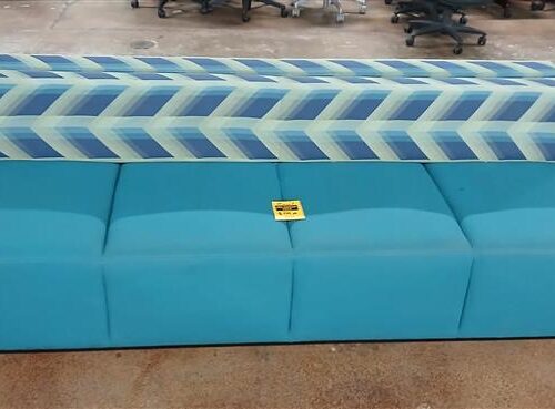 Teal Couch with Multicolor back 54476 (1)
