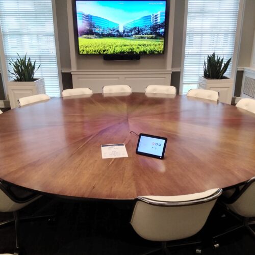 11 ft Round Wood Conference Table 54721 (2)